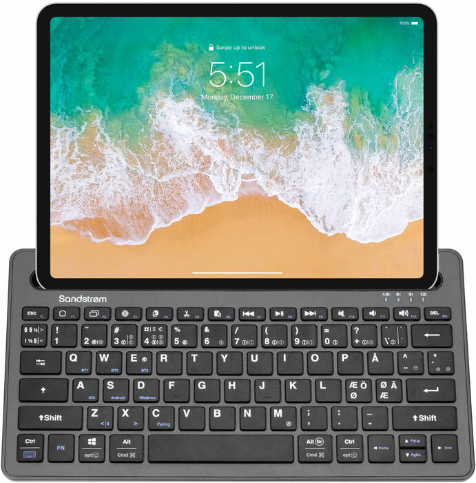 Sandstrøm þráðlaust lyklaborð - Grátt