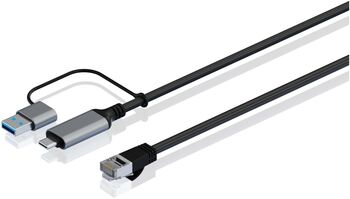 Sandstrøm USB-C í Ethernet snúra - 2 metrar