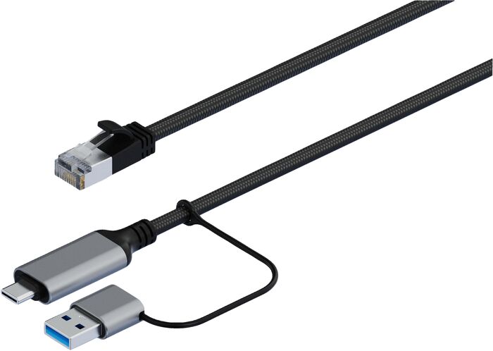 Sandstrøm USB-C í Ethernet snúra - 2 metrar