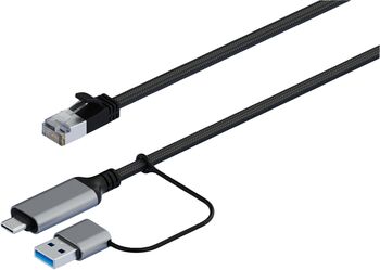 Sandstrøm USB-C í Ethernet snúra - 2 metrar