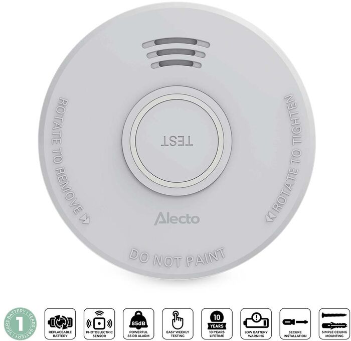 Alecto reykskynjari - 1 stk