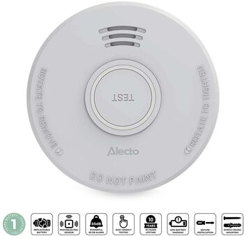 Alecto reykskynjari - 1 stk