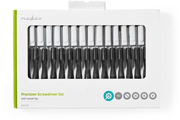 Nedis skrúfjárnasett - 15 stk