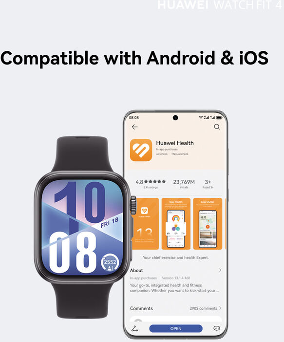 Product image not available for Huawei Watch Fit 4 snjallúr - Svart