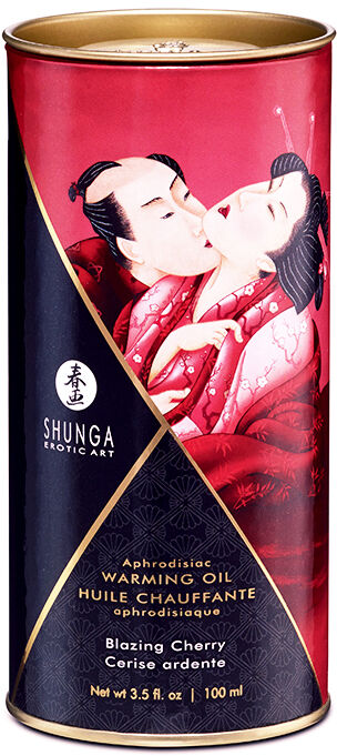 Shunga Aphrodisiac Blazing Cherry líkamsolía - 100 ml