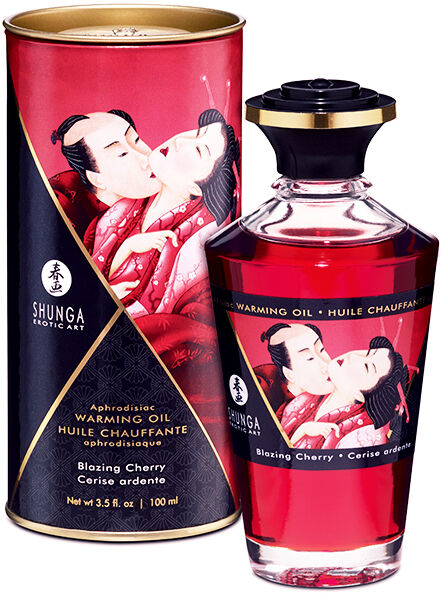 Shunga Aphrodisiac Blazing Cherry líkamsolía - 100 ml