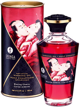 Shunga Aphrodisiac Blazing Cherry líkamsolía - 100 ml