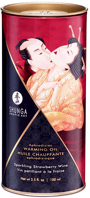 Shunga Aphrodisiac Sparkling Strawberry Wine líkamsolía - 100 ml