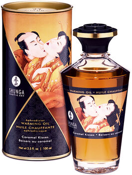 Shunga Aphrodisiac Caramel Kisses líkamsolía - 100 ml