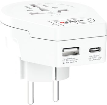 Skross World to Europe USB AC20PD breytikló - Hvít
