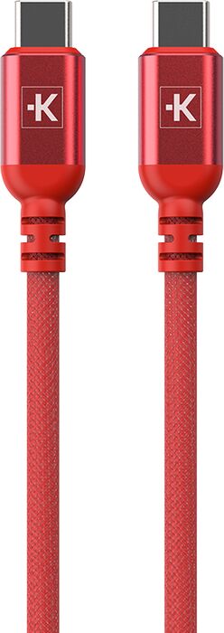Skross Link Twin fléttaðar USB-C í USB-C snúrur - 2 x 1,5 metrar