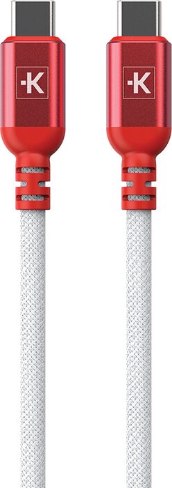 Skross Link Twin fléttaðar USB-C í USB-C snúrur - 2 x 1,5 metrar