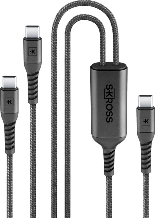 Skross Link Split PRO USB-C í 2x USB-C snúra - 1,5 metrar