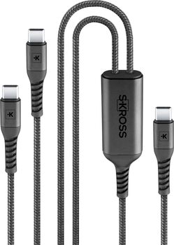 Skross Link Split PRO USB-C í 2x USB-C snúra - 1,5 metrar