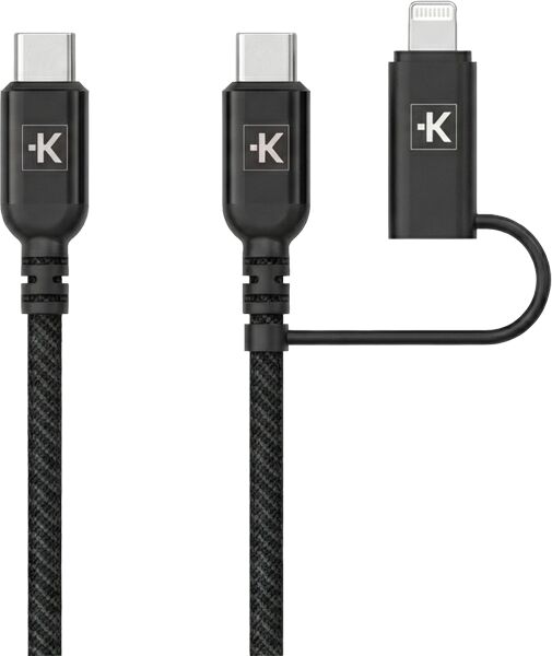 Skross Link 2in1 PRO USB-C í USB-C/Lightning snúra - 1,5 metrar