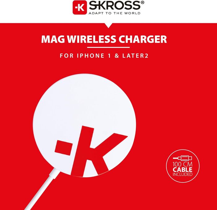 Product image not available for Skross þráðlaust Magsafe hleðslutæki - Hvítt