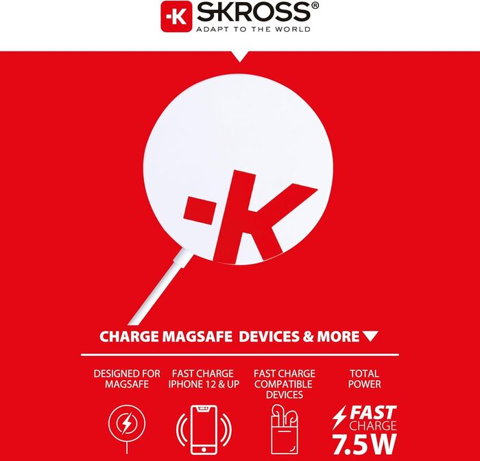 Product image not available for Skross þráðlaust Magsafe hleðslutæki - Hvítt