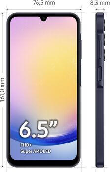 Samsung Galaxy A25 5G 128GB snjallsími - Svartur/Blár