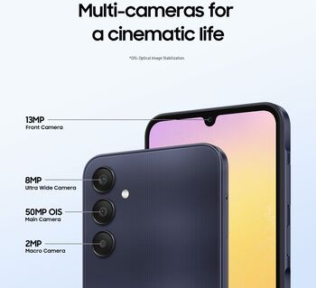 Samsung Galaxy A25 5G 128GB snjallsími - Svartur/Blár