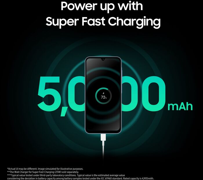 Samsung Galaxy A25 5G 128GB snjallsími - Svartur/Blár