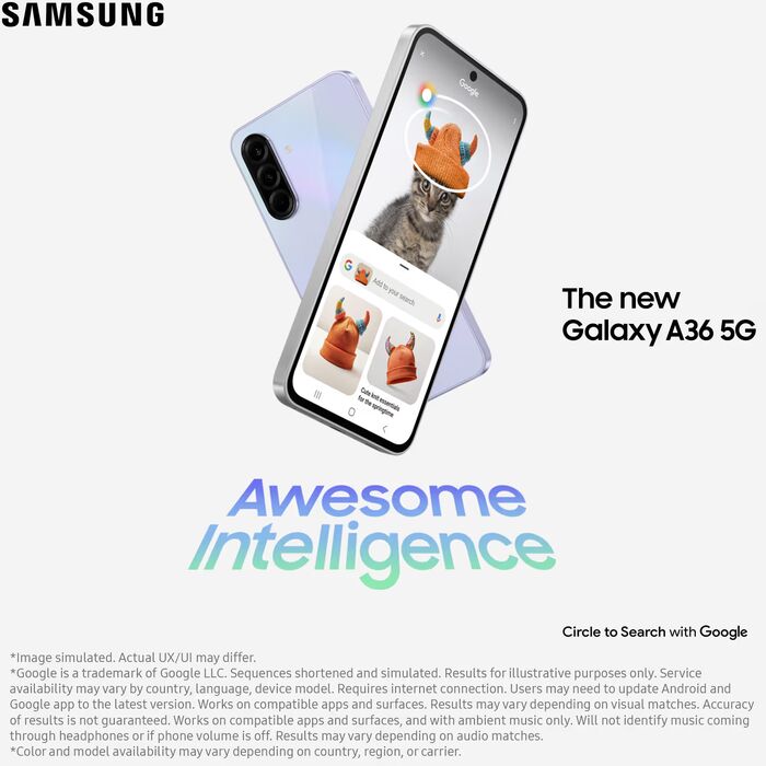 Samsung Galaxy A36 5G 128GB snjallsími - Svartur