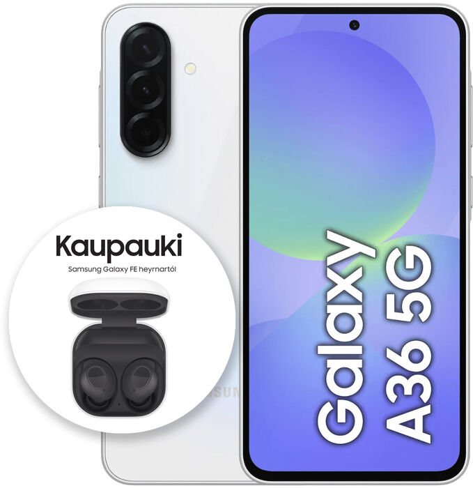 Samsung Galaxy A36 5G 256GB snjallsími - Hvítur