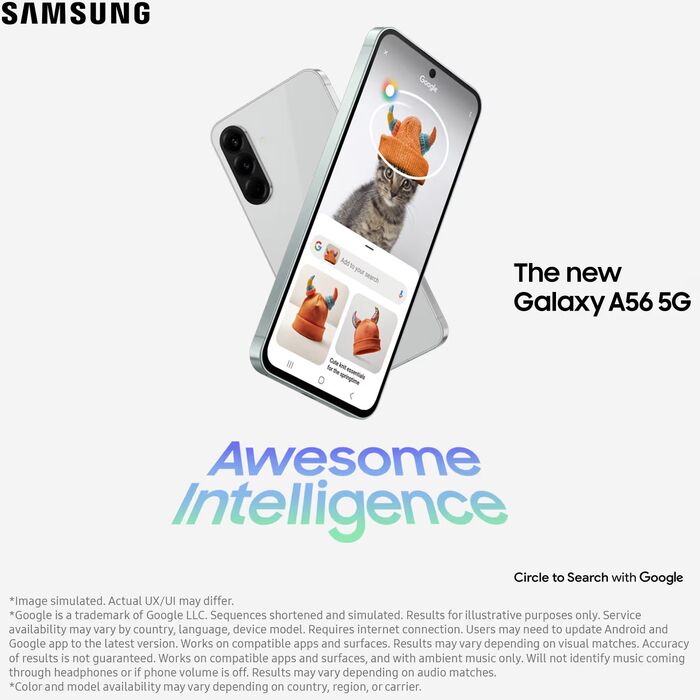 Samsung Galaxy A56 5G 128GB snjallsími - Bleikur