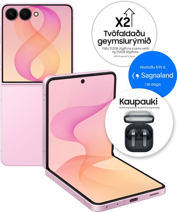 Samsung Galaxy Z Flip8 512GB - Bleikur