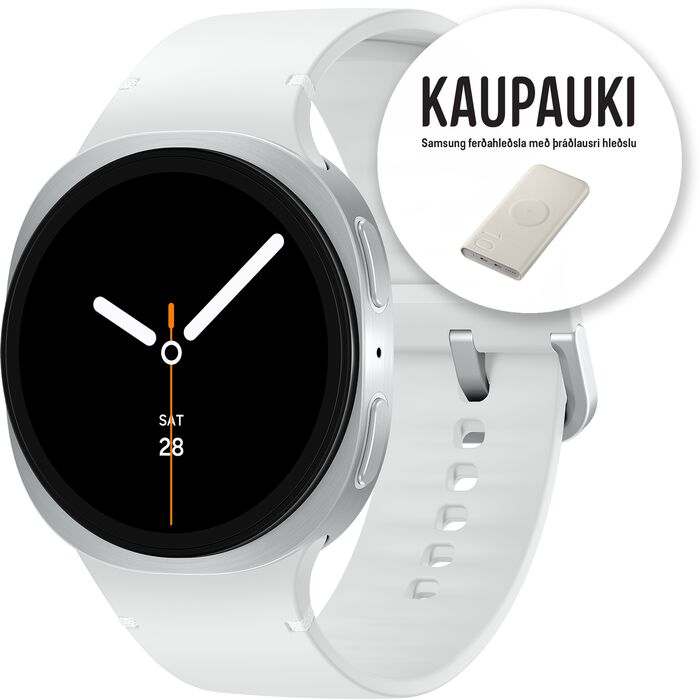 Samsung Galaxy Watch8 Small eSim - Silfur