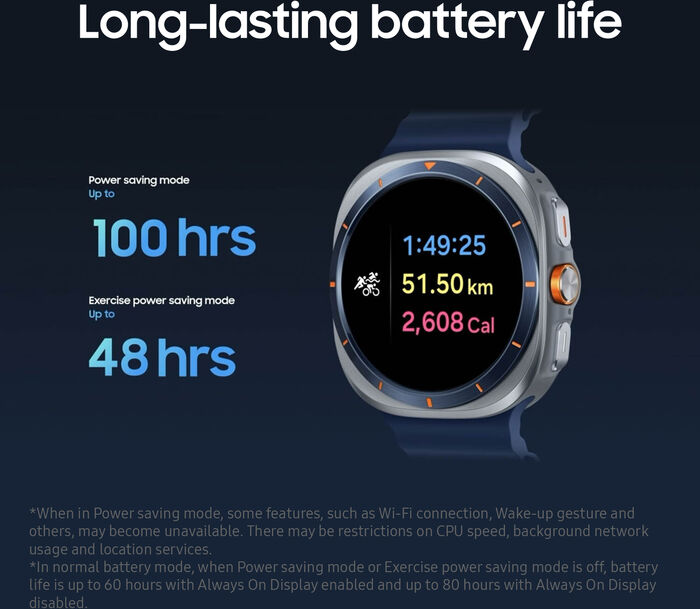 Samsung Galaxy Watch Ultra (2025) 47mm LTE snjallúr - Títaníum grár