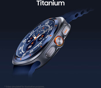 Samsung Galaxy Watch Ultra (2025) 47mm LTE snjallúr - Títaníum silfur