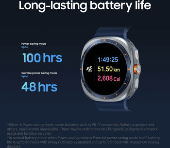 Samsung Galaxy Watch Ultra (2025) 47mm LTE snjallúr - Títaníum silfur