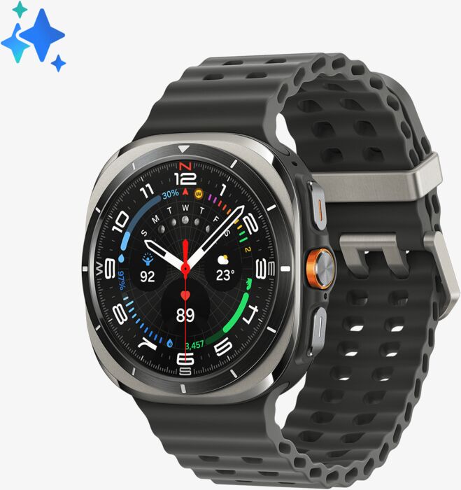 Samsung Galaxy Watch Ultra (2025) 47mm LTE snjallúr - Títaníum silfur