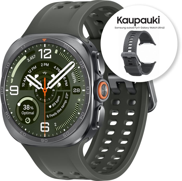Samsung Galaxy Watch Ultra2 47mm - Títaníum silfur/Grænt