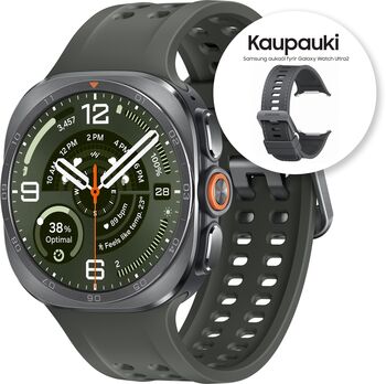 Samsung Galaxy Watch Ultra2 47mm - Títaníum silfur/Grænt