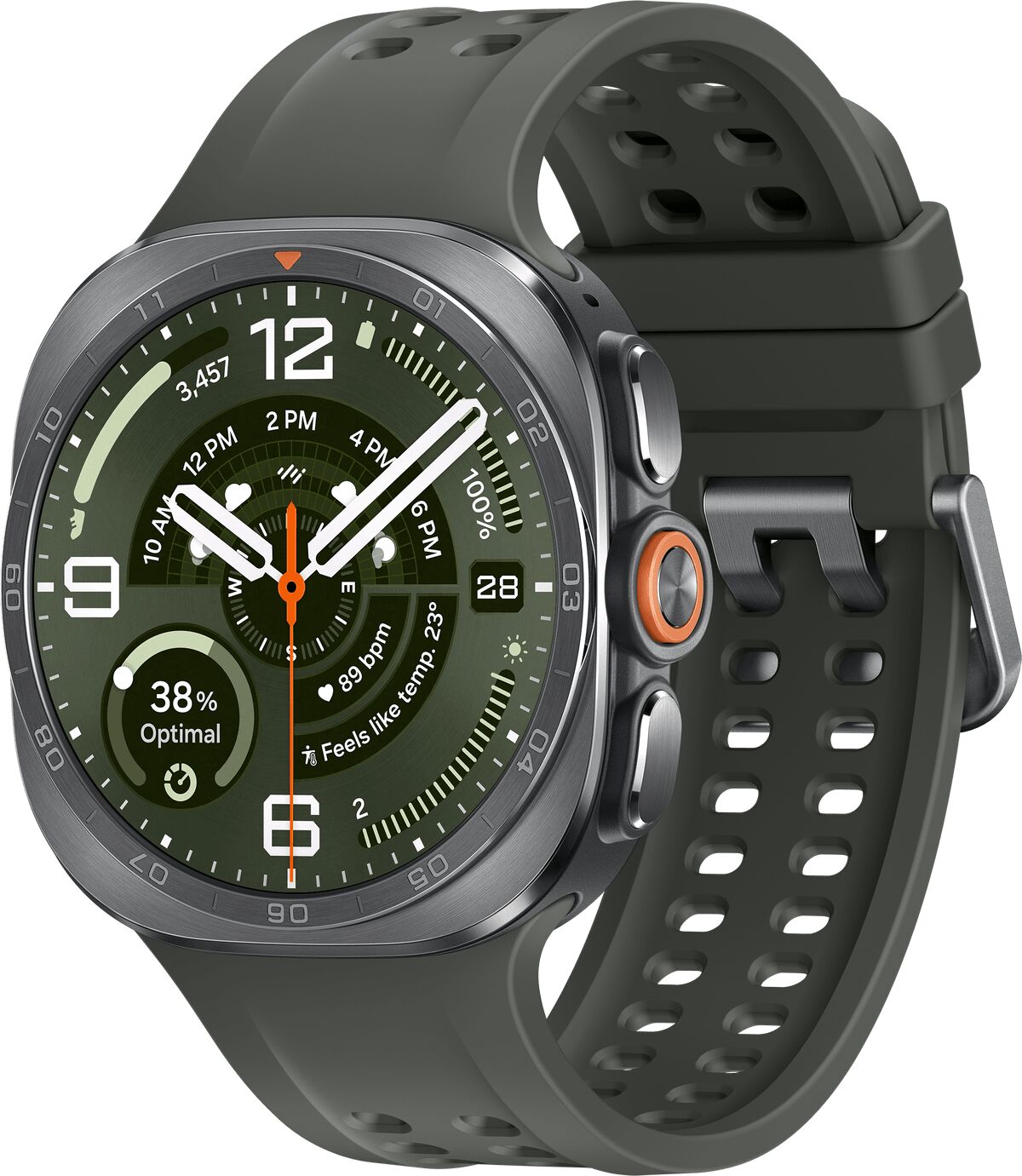 Samsung Galaxy Watch Ultra2 47mm - Títaníum silfur/Grænt
