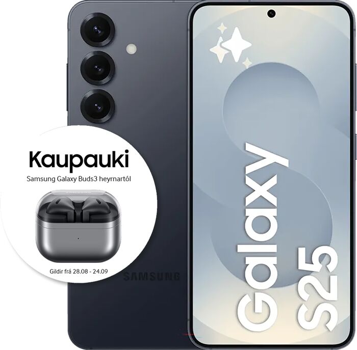 Samsung Galaxy S25 256GB snjallsími - Svartur