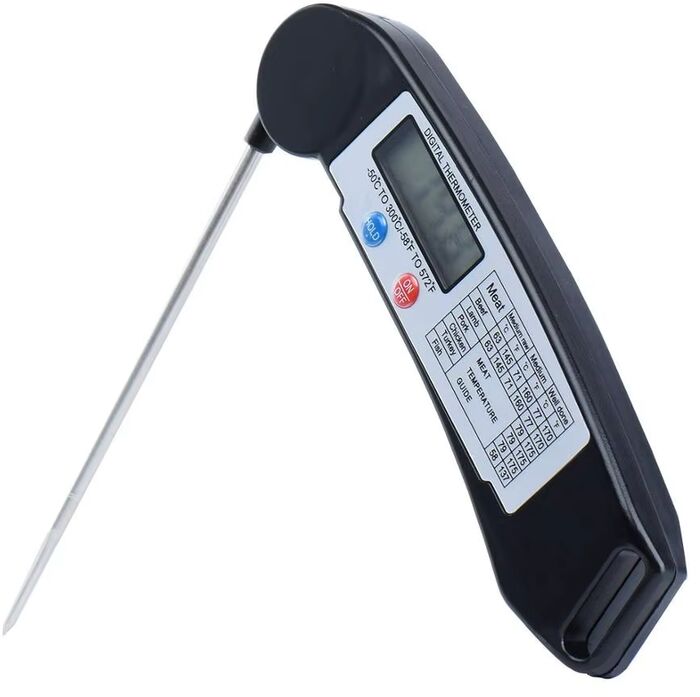 SN stafrænn kjöthitamælir - Svartur