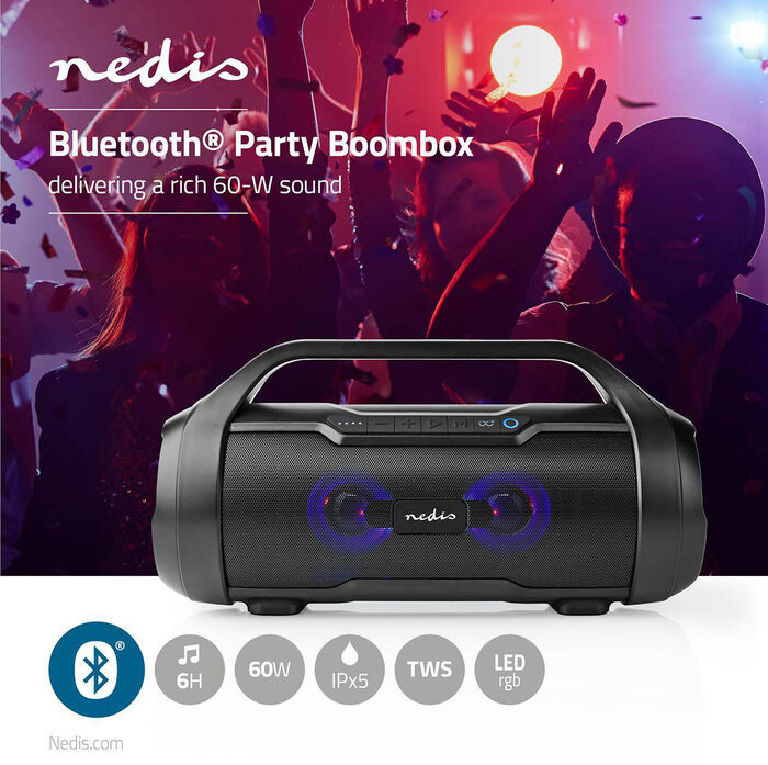Nedis Boombox ferðahátalari