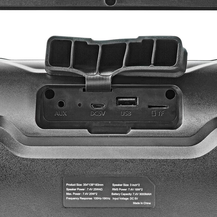 Nedis Boombox ferðahátalari