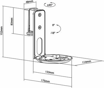 Nedis veggfesting f. Sonos Era 100 - Svört