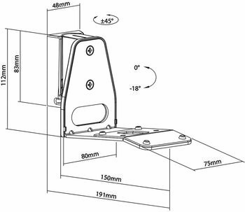 Nedis veggfesting f. Sonos Era 300 - Svört