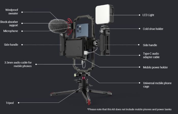 SmallRig Professional upptökusett fyrir snjallsíma