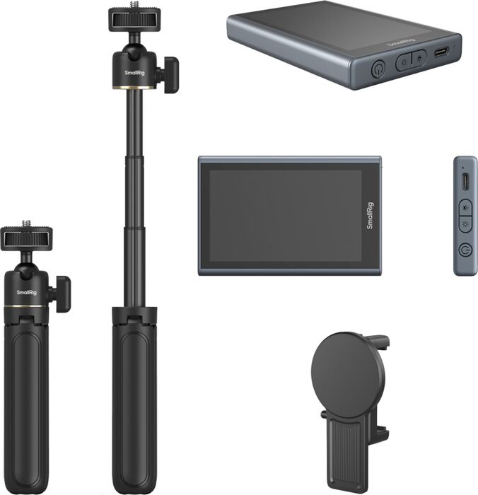 SmallRig 4851 þráðlaus skjár og þrífótur fyrir síma