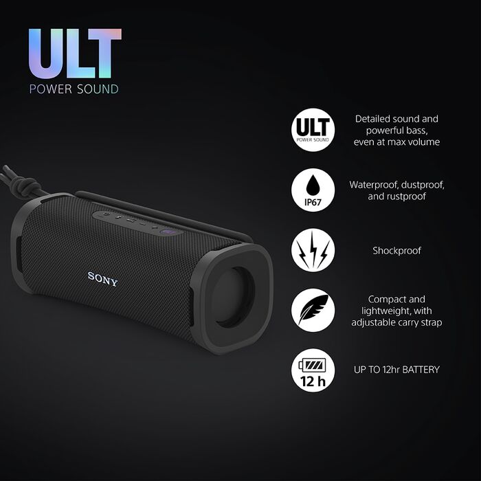 Product image not available for Sony ferðahátalari ULT Field 1 - Svartur