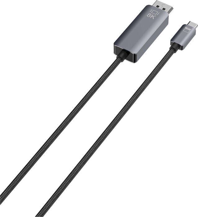 Sandstrøm USB-C í DP - 2 metrar