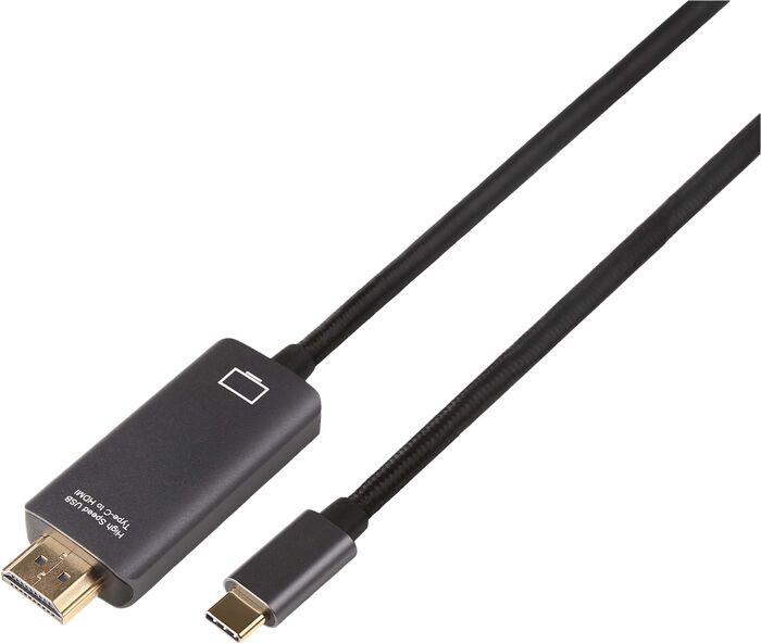 Sandstrøm USB-C í HDMI 4K snúra - 3m