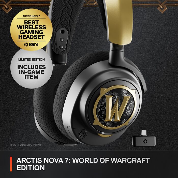 Steelseries Arctis Nova 7 þráðlaus leikjaheyrnartól - WOW Edition
