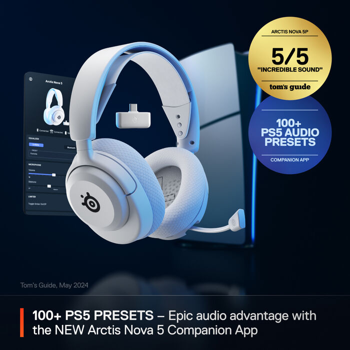 SteelSeries Arctis Nova 5 Playstation leikjaheyrnartól - Hvít 