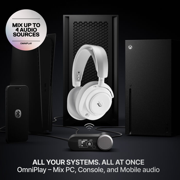 SteelSeries Arctis Nova Pro Omni þráðlaus leikjaheyrnartól - Hvít